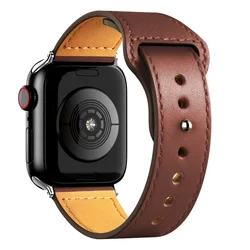 Elegant Leather Strap for Smartwatch - Premium Wrist Bracelet Accessory (Coffee brown 1)
