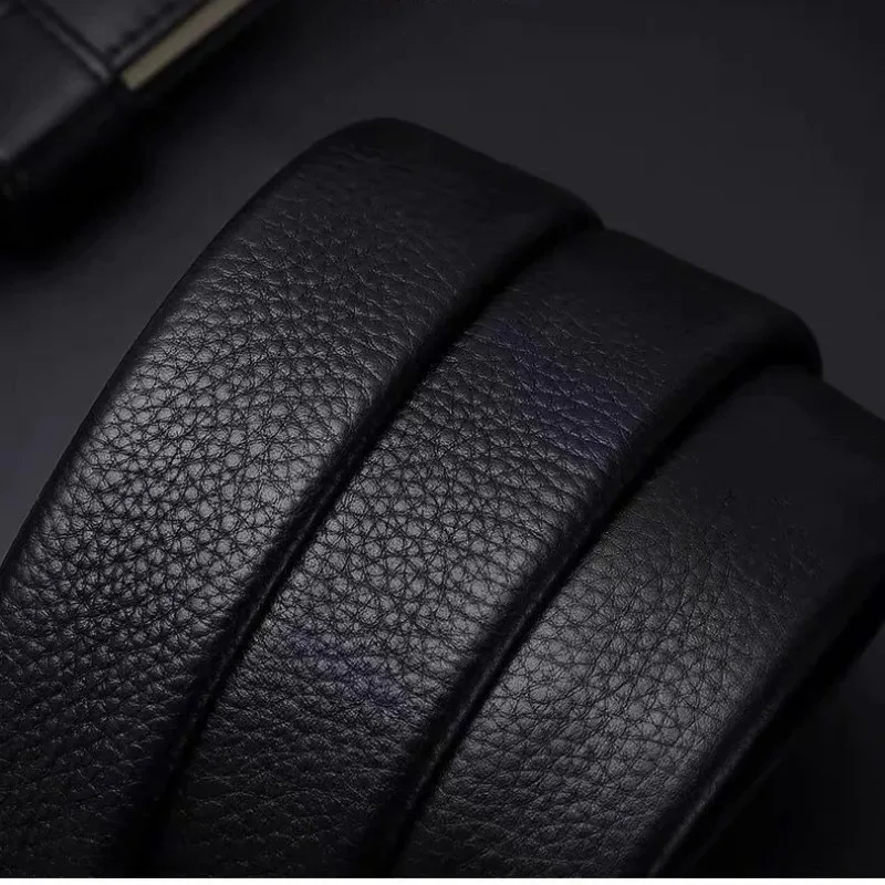 Men's Top Layer Leather Belt, Automatic Buckle with High-End Trendy Design, Premium Leather Dress Belt for Men, Casual Busines - 6