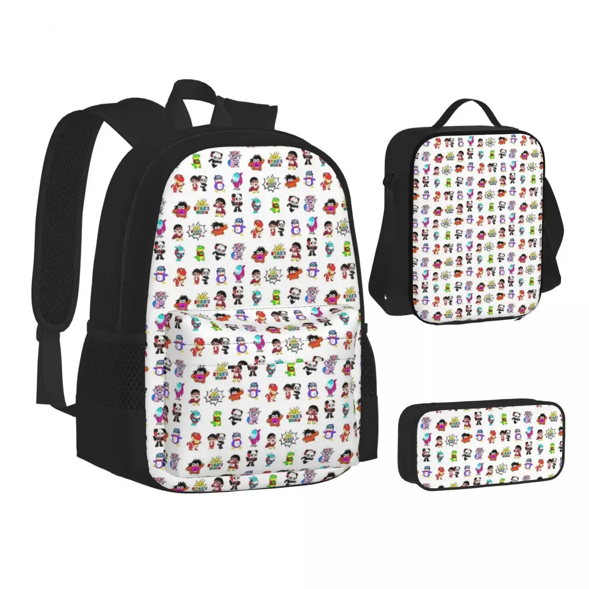 

Милый детский супер яркий рюкзак для мальчиков и девочек, детские школьные сумки, детский рюкзак, сумка для ланча, ручка, набор из трех предметов
