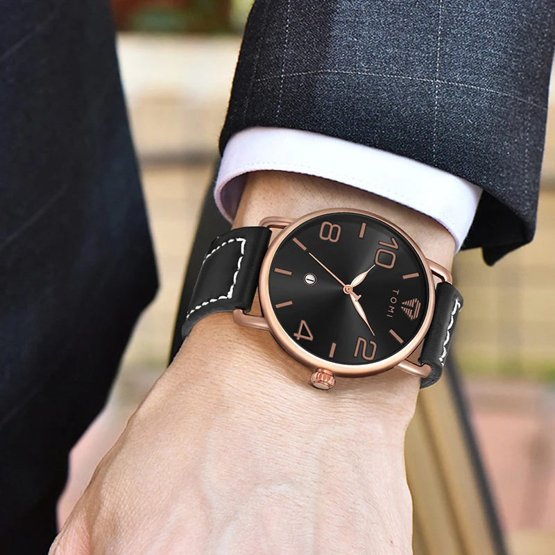 TOMI High Quality Luxury Design Men's and Women's Quartz Watch Minimalist Fashion Calendar Quartz Casual Watch 5