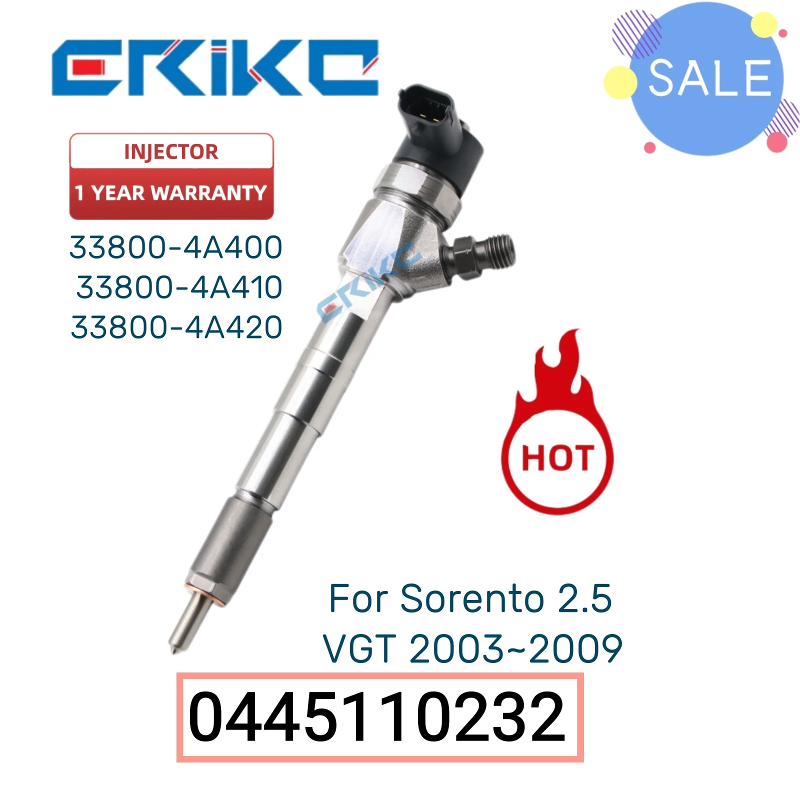 

0445110232 Diesel Injector 0 445 110 232 Injection0445 110 232 33800-4A400 33800-4A410 33800-4A420 for Sorento 2.5 VGT 2003~2009