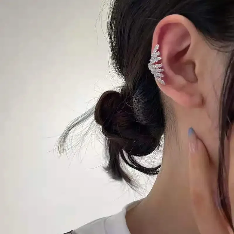 Personalized Full Drill Ear Bone Clip Without Pierced Simple High-end Earrings Jewelry for Women Ins Accessories ear clip earrings ear clip ear accessories