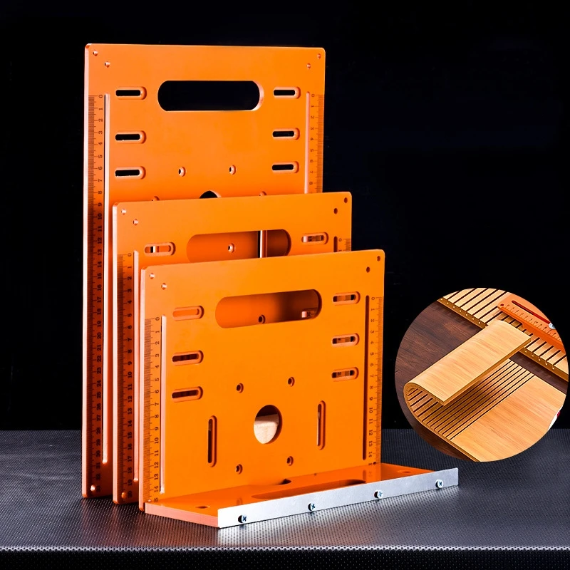 Holzbearbeitungs-Schneidemaschinenbasis, verstellbar, langlebig, präzise, langlebig, kann um 45° abgeschrägt werden ° Werkzeug für die Grundplatten der elektrischen Säge mit Winkel
