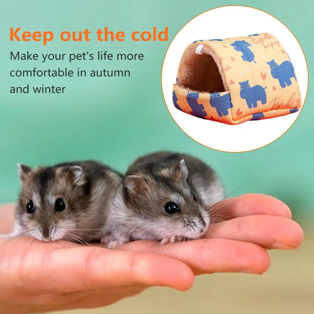 

Cozy Sleeping Spot for Pets Cozy Winter Warmth Semi-enclosed Hamster Nest Cute Mini Cage for Rabbit Squirrel Guinea Pig Pet