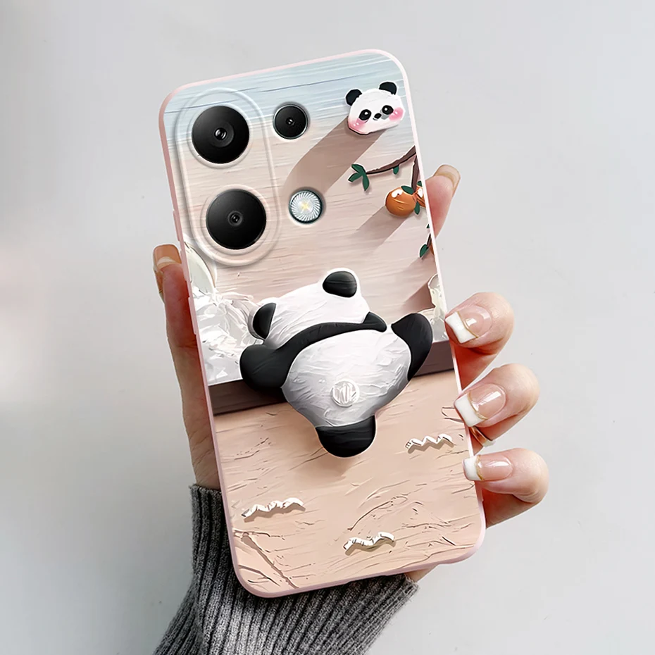 Soft Silicone Cute Cat Panda Shockproof Phone Case Cover, TPU Coque  Shell