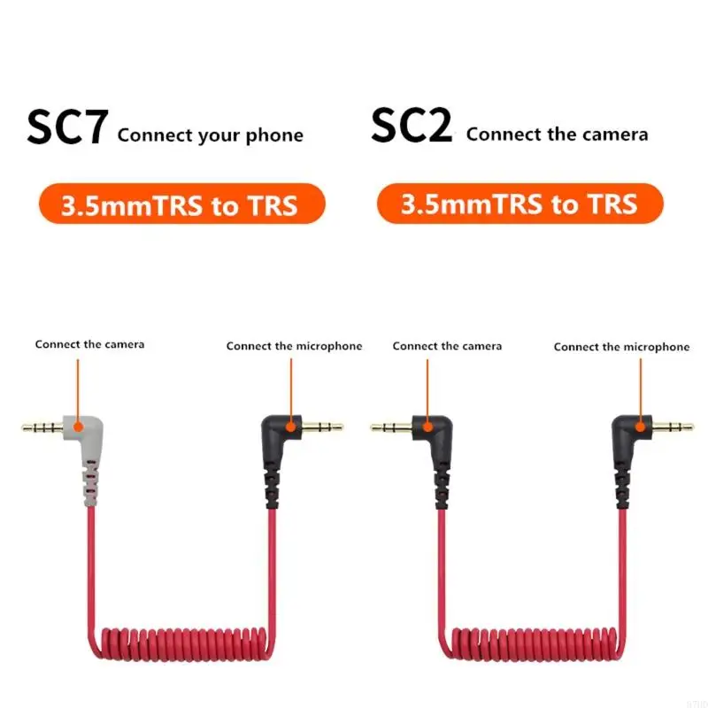 Replacement 3.5mm TRS to 3.5mm TRRS Adapter Cable for RODE SC5 SC7 SC2 SC11 By Video MIC