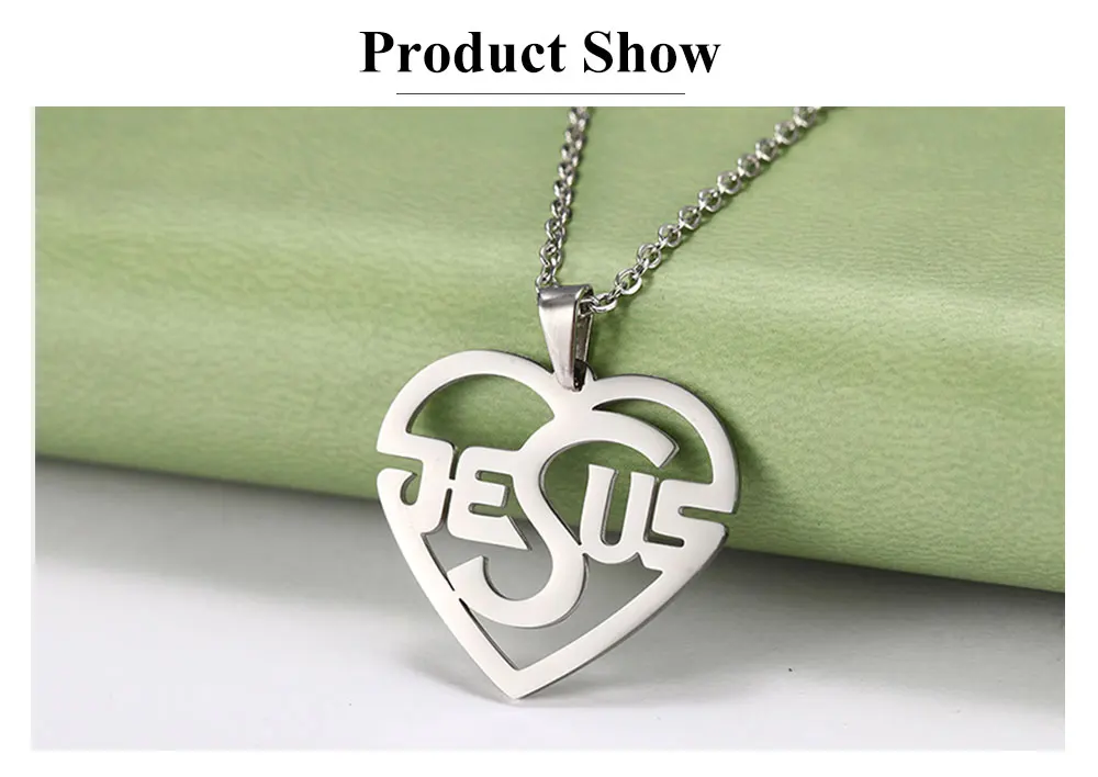 Cazador Christian Jesus Herz-Halskette für Frauen, Edelstahl-Anhänger, Halskette, Schmuck, Geschenk, 2026, Geburtstag, Jahrestag, Geschenk – Detail 5