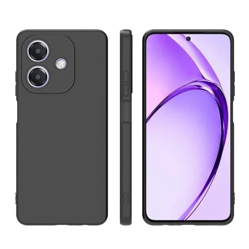 Sleek Matte Black TPU Silicone Back Cover