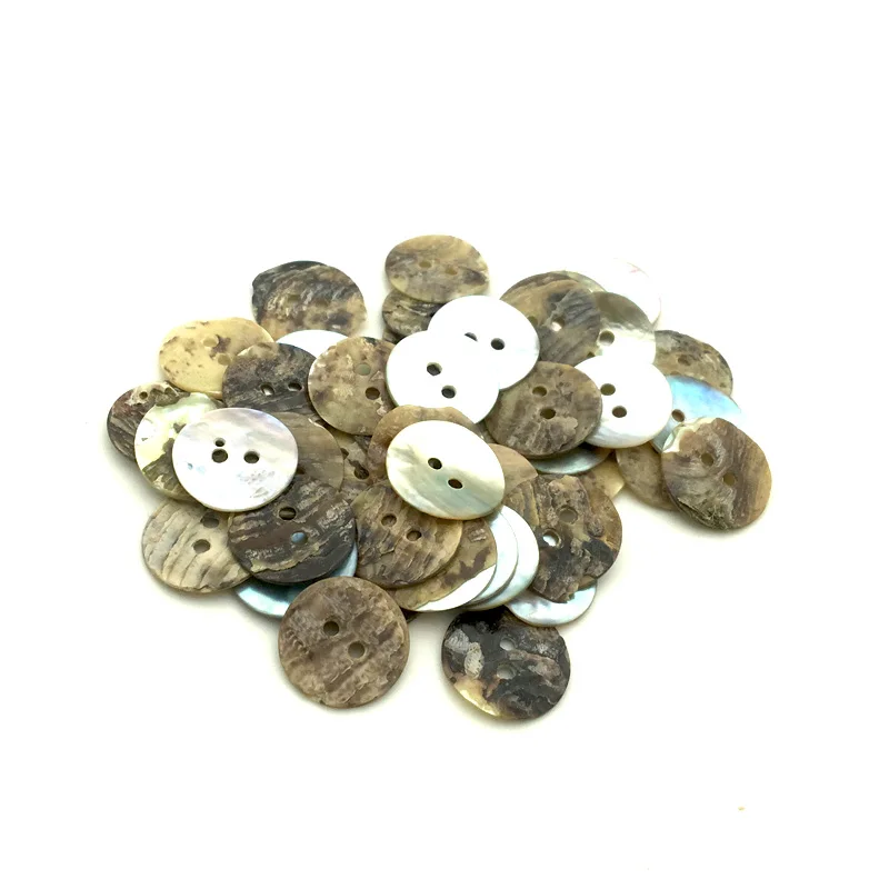 100PCS 11/15/18/20mm Natural Shell Sewing Buttons Color Japan Mother of Pearl MOP Round Shell 2 Hole Button Sewing Accessories 3