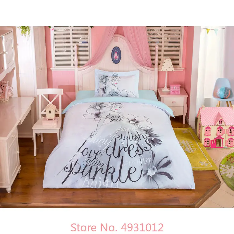 Disney Beauty and The Beast Cartoon Bedding Set for Adult Children