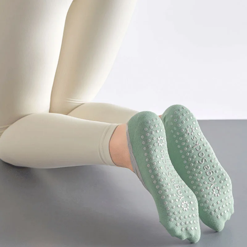 Women Pilates Socks with Bandage Silicone Anti-Slip Quick-Dry Yoga
