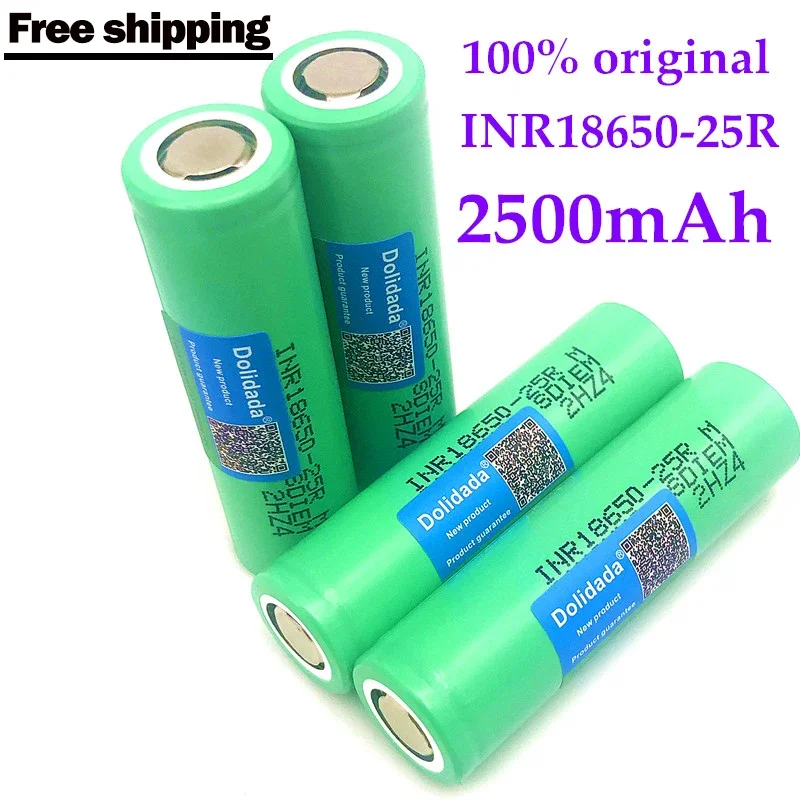 

1-100PCS Original Samsung Rechargeable Battery 3.6V 2500mAh INR18650 Battery 25R 20A Lithium Battery Screwdriver Flashlight