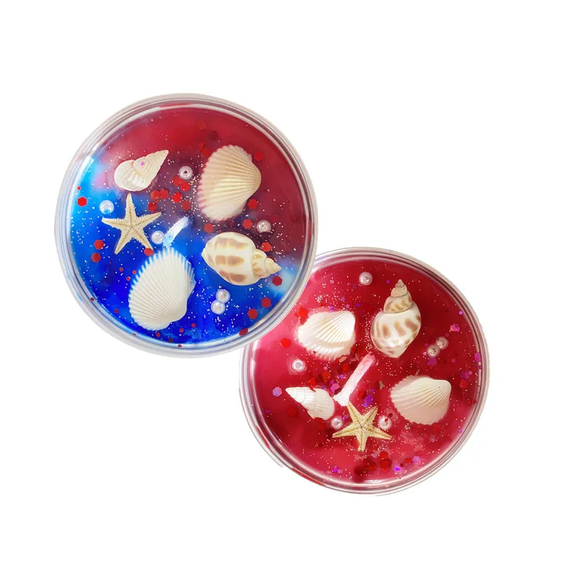 Soy Wax Scented Candle with Seashells and Botanicals
