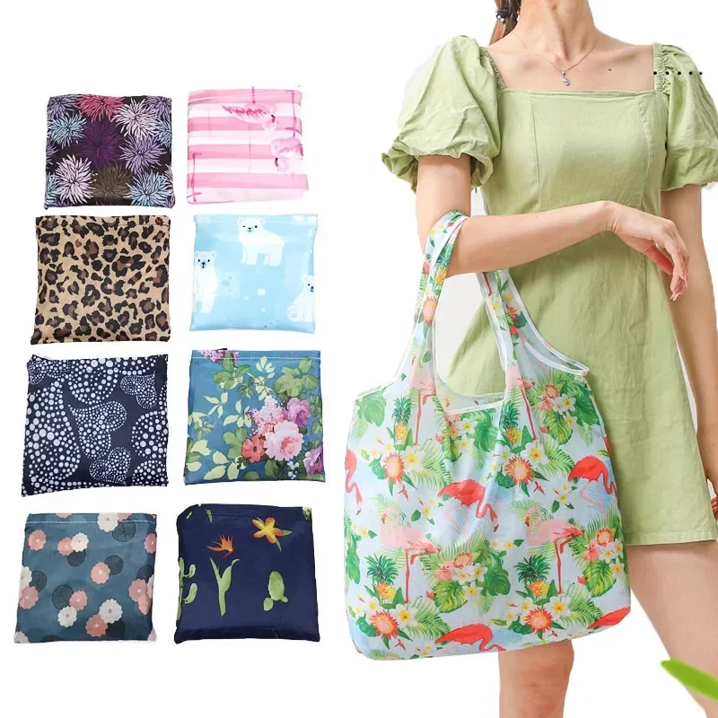 BuxiuGK 3 Pezzi Shopping Tote Bag Spesa Riutilizzabile Pieghevole