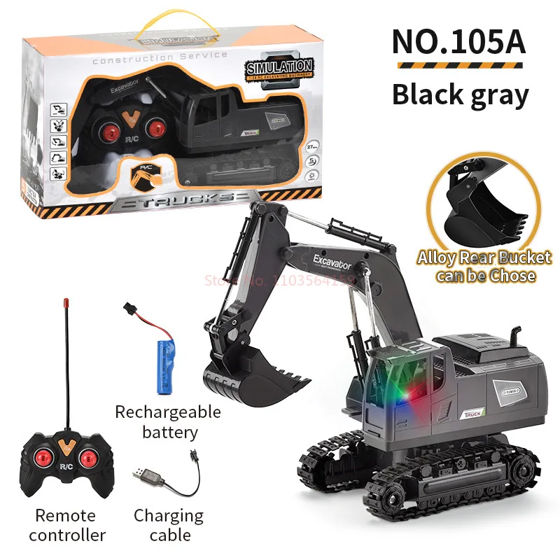Children'S Large Alloy Remote Control Excavator 11 Channel Crawler Excavator Boy'S Engineering Remote Control Car Toy 5