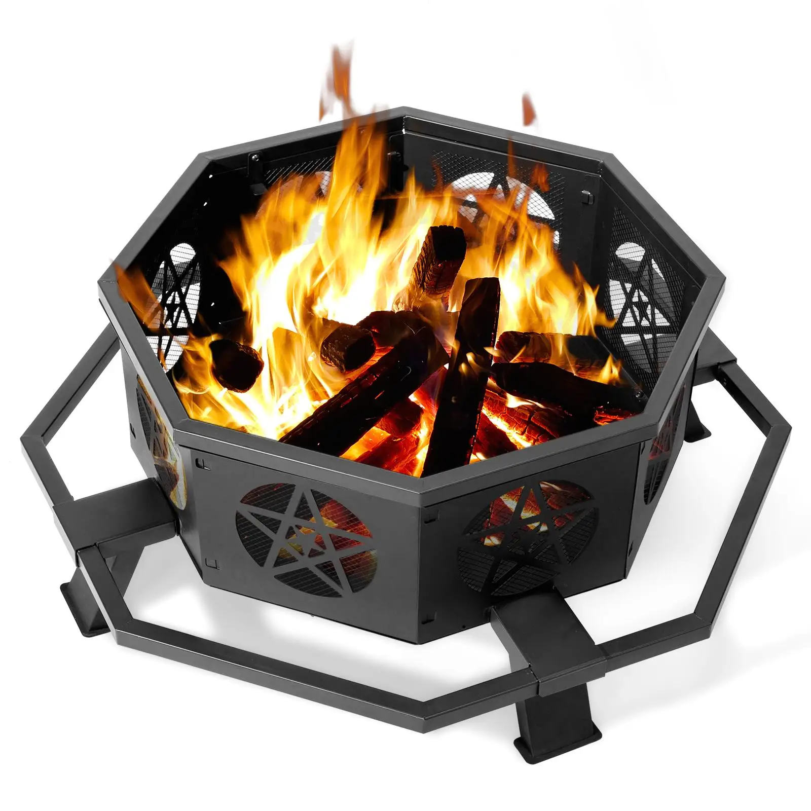 43-Inch Outdoor Fire Pit Perfect for Backyard Gatherings & Cozy Evenings