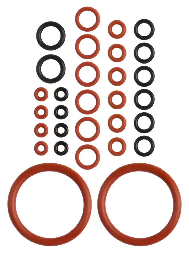 Coffee Machine Valve Seal Filler Replacement Seals O-ring 30-piece Set Easy Installation High Temperature Resistance