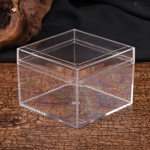 1Pc Transparent Acrylic Boxes With Cover Plastic Organizer Small Gift  Square Packing Box Food Candy Storage Container For Home - AliExpress