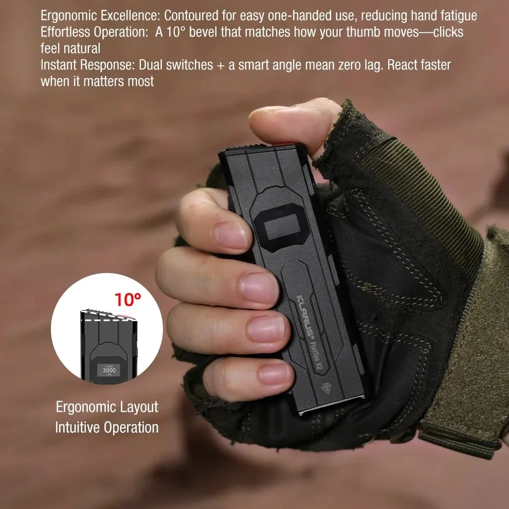 Ultra Thin Rechargeable Tactical Flashlight for Camping