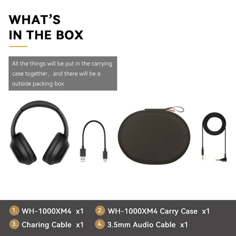 Sony Wh 1000xm4 Noise Canceling Wireless Bluetooth Headphones Hi-res  Headset Ldac Support Alexa Google Assistant Sony Xm4 - Accessories -  AliExpress