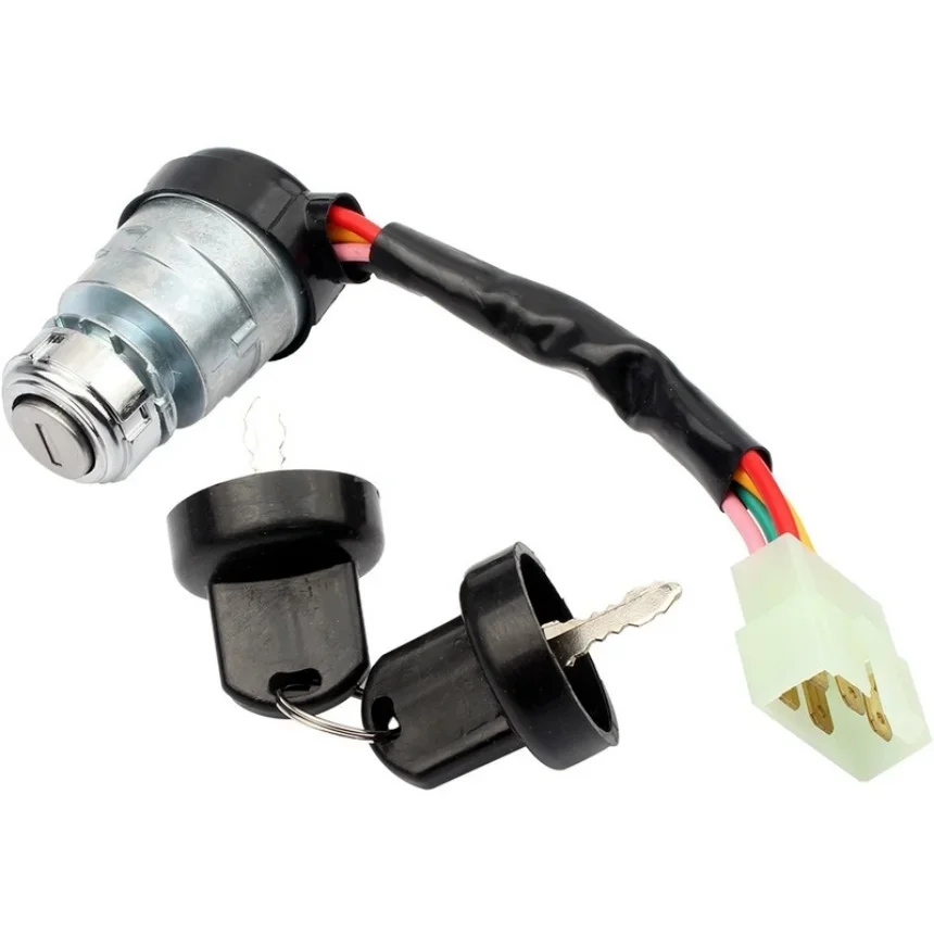Universally 5 Wire 5 Pin Ignition Key Switch Start Lock with 2 keys Waterproof 4 Stroke Motorcycle Buggy ATV parts moped 1pcs
