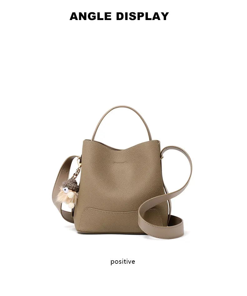 Leder-Bucket-Bag für Damen 2026 – Neue Umhängetasche mit großem Fassungsvermögen, hochwertiges Design, ideal als Muttertasche – Detail 8