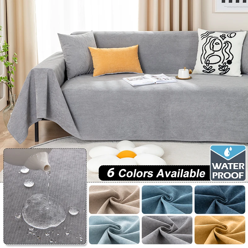 Waterproof Sofa Blanket Multipurpose Solid Color Blankets Dust-proof Fabric All-weather Anti-scratch Pet Home Living Room Decor