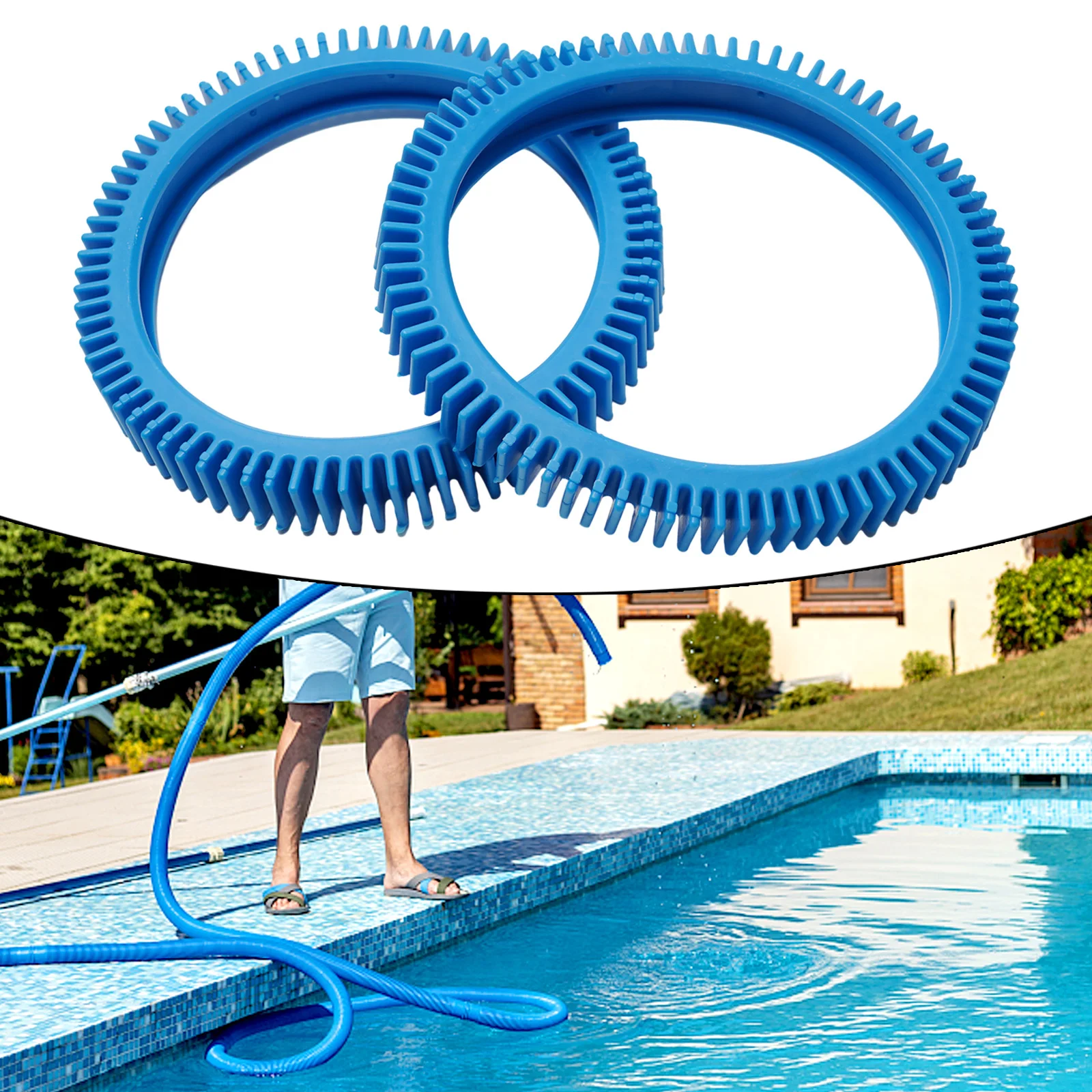 

2pcs Back Tire Kit For Hayward Pool Vacuum Cleaner 4 Wheel Aquanaut 400 450 896584000-082 Outdoor Hot Tubs Accessories Replace