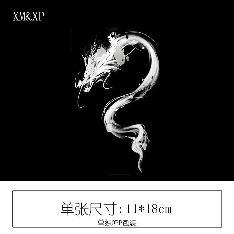 Herbal Chinese Dragon Tattoo Stickers for Woman Man Arm Punk Art Temporary Tattoos Waterproof Fake Tattoo Lasting Sticker