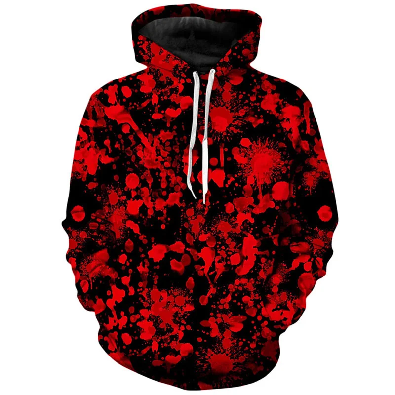 thumbnail image 1 of Sudadera con capucha de Halloween con estampado 3D para hombres y mujeres, sudadera con estampado de sangre aterrador, de manga larga, informal, para cosplay, sudadera holgada, 1 of 5