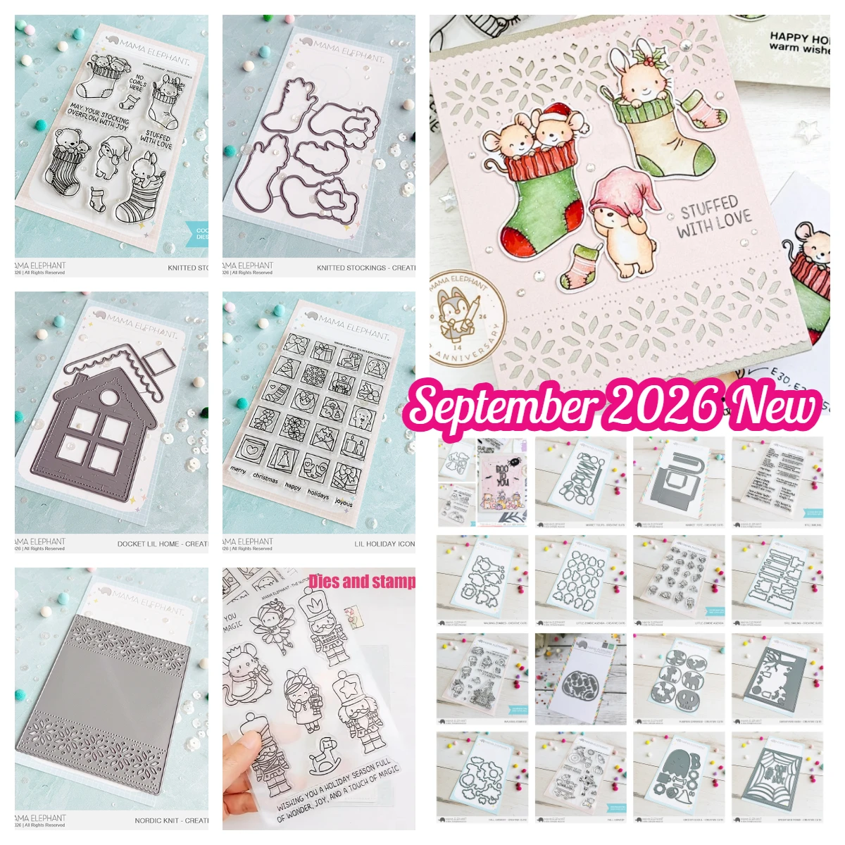Festive Embossing and Cutting Dies Set for Holiday Scrapbooking and Card Making