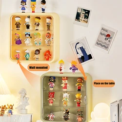 Wall-Mounted Showcase Clear Jewelry Box Figures Organizer Boxes Dust-Proof Figures Organizers Storage Doll Baskets for Bedroom