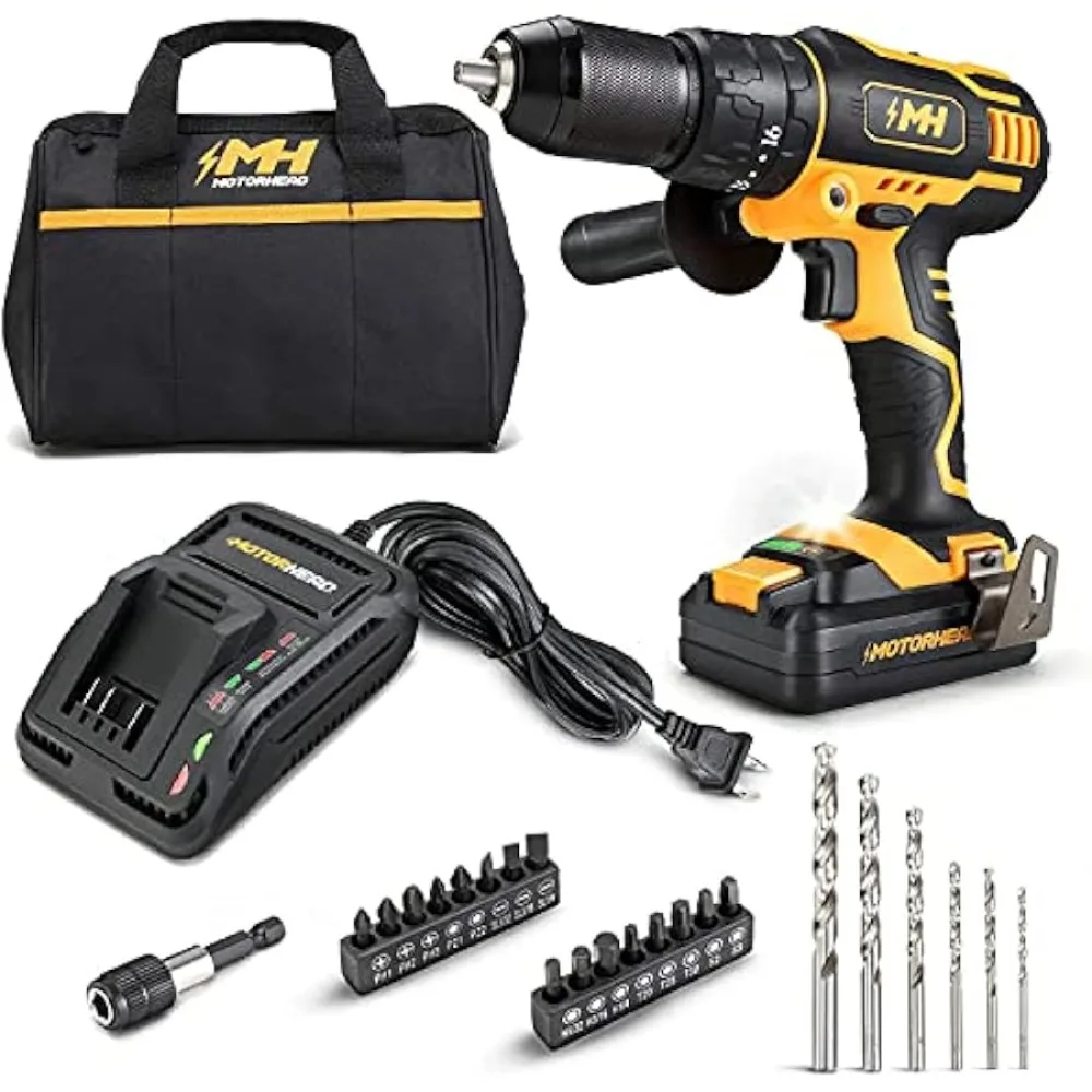 20V ULTRA Cordless Hammer Drill Driver, Lithium-Ion, ½” Ratcheting Keyless Chuck, 16+1+1 Clutch, 2-Speed