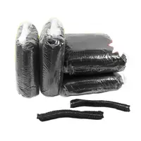 10PCS Black Disposable Bouffant Cap Non Woven Bath Shower Hair Caps Food Service Medical Salon Spa Catering Workspace Cover Hat 1
