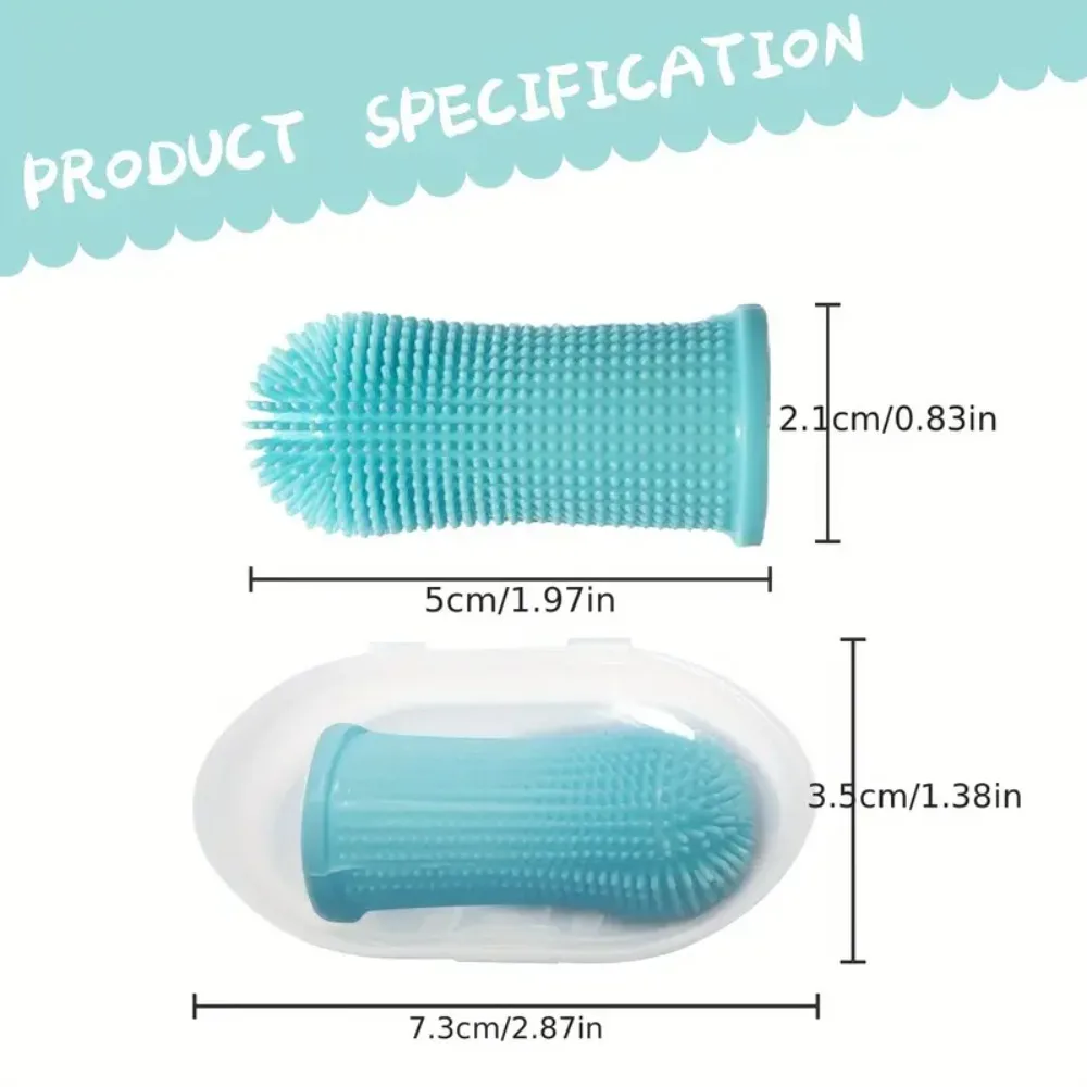 Dog Toothbrush 2Pcs Dog Toothbrush Nontoxic Silicone Dog Finger Toothbrush with Storage Case Cat Puppy for Teeth Cleaning dog toothbrush