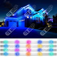 E-top DC12V 200ft Gemstone Christmas Light Outdoor Waterproof Led Point Lights 20CM Distance RGBW Led Lights for Amusement Rides 1