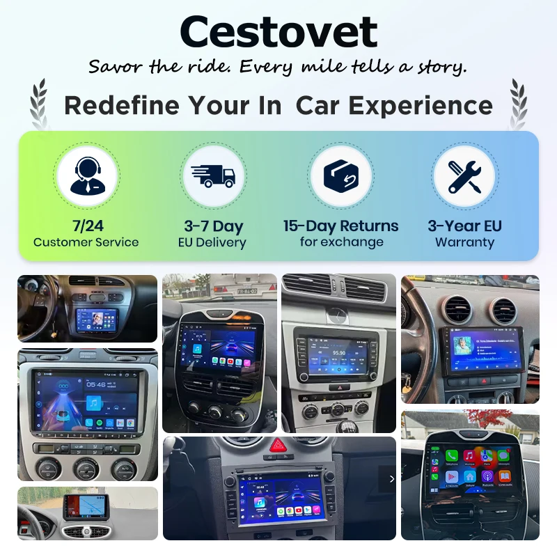 Radio para Auto Cestovet 8 Core 4G WiFi para BMW Serie 3 E90 E91 E92 E93 con Pantalla IPS, CarPlay, Android Auto, GPS, Navegador, Estéreo, SWC, BT, FM, AM, RDS, DSP, 2Din, Mirror Link, Reproductor Multimedia, Chat de Voz con IA, Cámara 360 Opcional, Actualización OTA, Unidad Principal 8