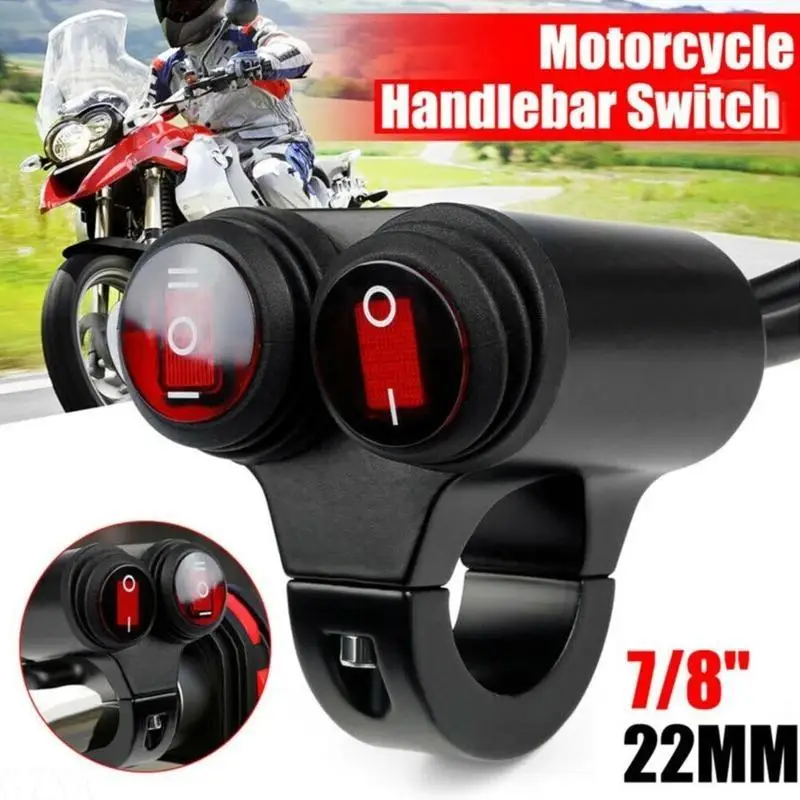 G7NA Motorrad-Lenkerschalter, wasserdicht, 2 Dateien + 3 Dateien, Scheinwerfer EIN/AUS, 12 V – Detail 9