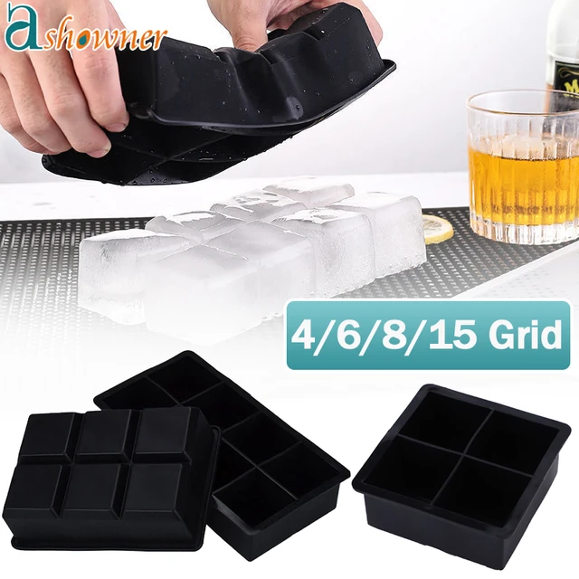 15 Grids Silicone Ice Cube Tray Large Mould Mold Giant DIY Maker Square  Mould +