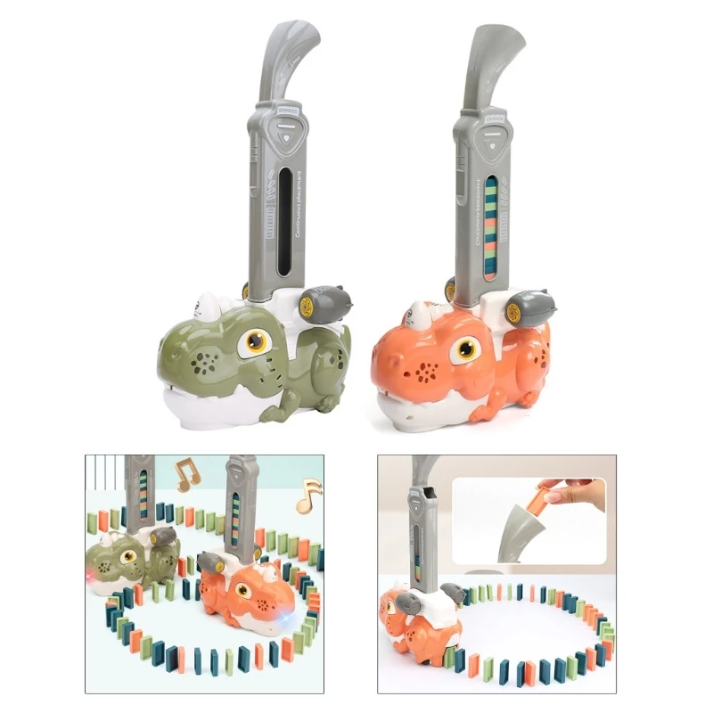 

Динозавр Домино Поезд Игрушка Электрический Домино Локомотив Кирпич Блок Игрушка Детский Подарок