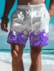 Waves Men's 3D Printed Board Shorts Swim Trunks Elastic Waist Drawstring Summer  New Hawaiian Beach Style Letter Design 5
