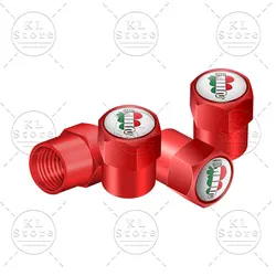 Set of 4 Premium Auto Exterior Logo Metal Tire Valve Caps Dust Covers (C)