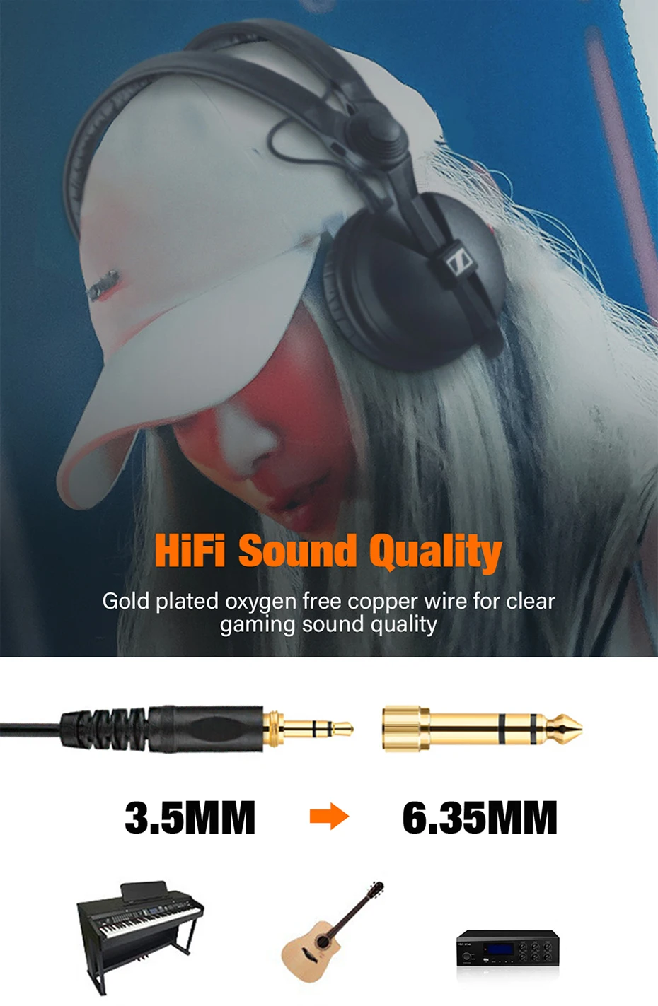 Spring Relief Coiled Headphone Cable For Sennheiser HD25 HD25-1 II HD25-C HD25-13 HD 25 250 450 560 HD600 HD650 Replacement Cord