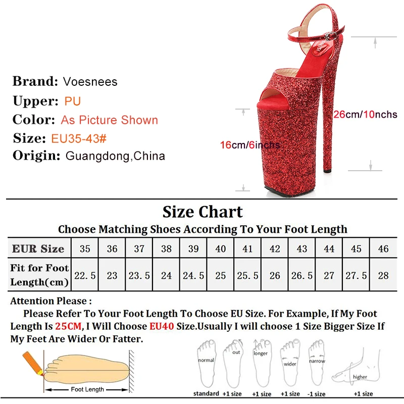 26CM/10Inchs Shiny Crystal PU High Heels Ultrahigh Heel Stripper Slippers Sandals Pole Dance Shoes Party Models Stage Show Shoes