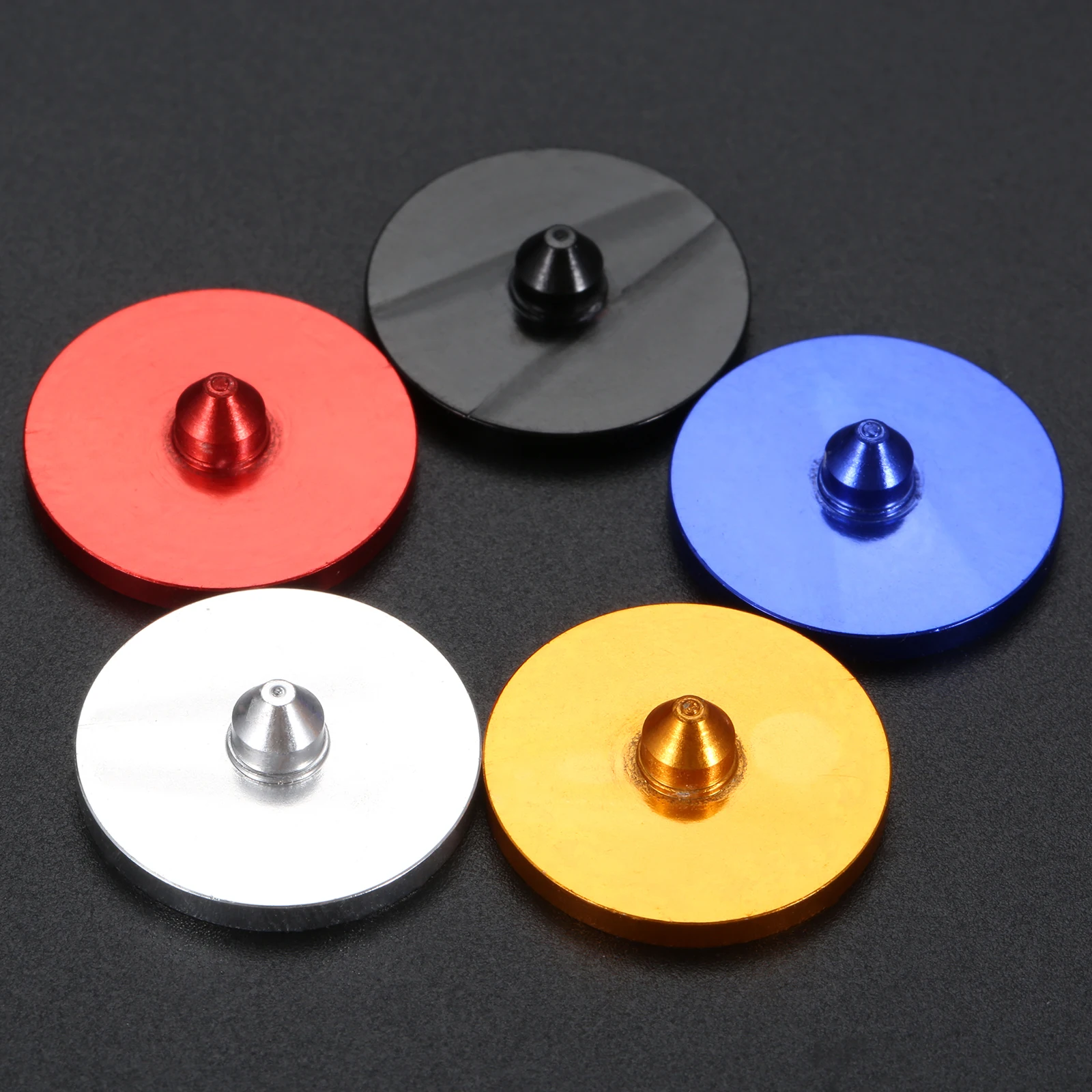 5Pcs Aluminium Alloy Round Shaped Golf Ball Position Mark Markers Golfer Training Aid Xmas Gift Red/Gold/Silver/Blue/Black 20mm