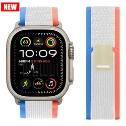 Trail Loop Band - Premium Design for Series 10 42mm (Blue orange 8)