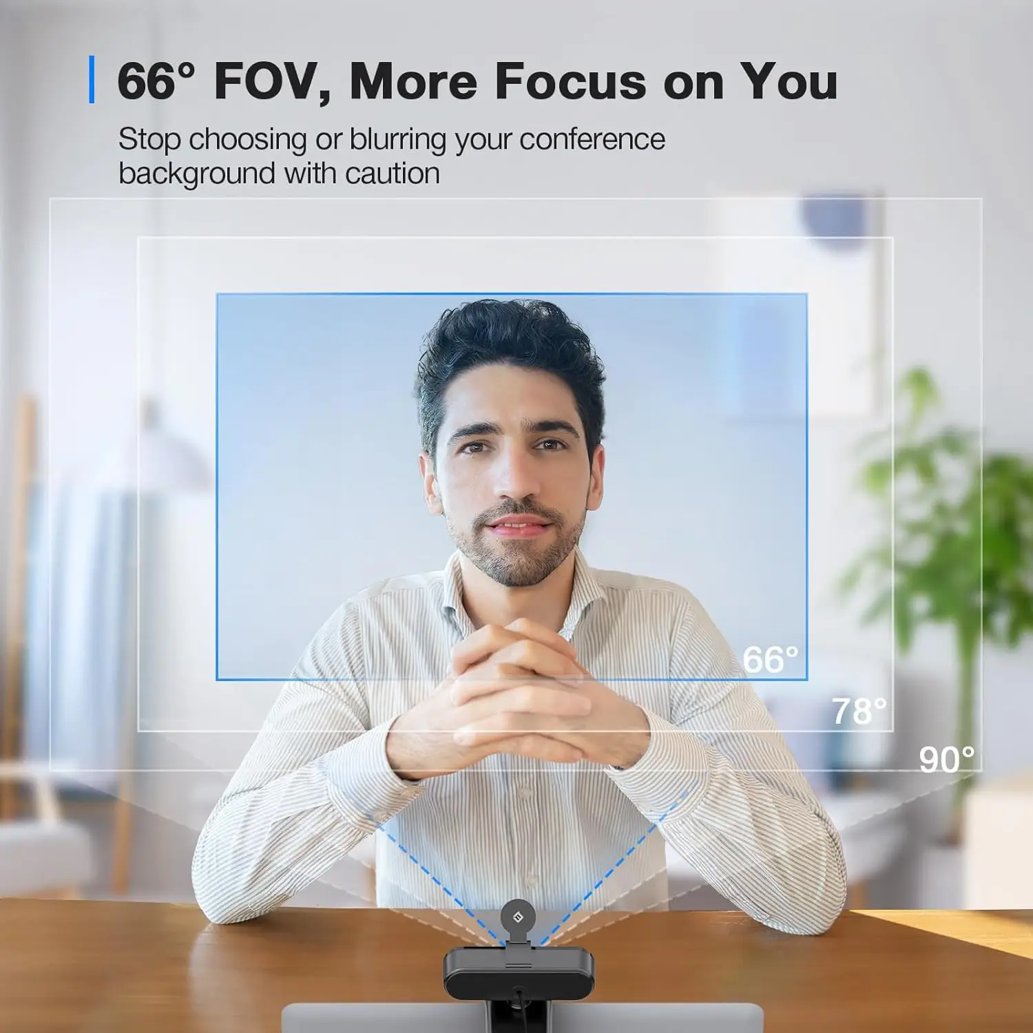 Webcam 4K Autofocus Web Camera Streaming EMEET USB Fotocamera per computer con 2 microfoni con cancellazione del rumore 66 ° Visualizza per Zoom/Laptop - Image 6