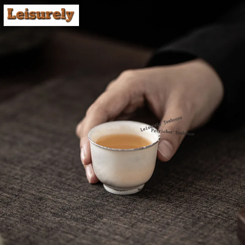 30ML Ink Painting Zhiye Wide Foot Teacup Boutique Tea Bowl Cup For Tea Tea-tasting Smelling Cup Jianzhan Master Cup Tea Ceremony