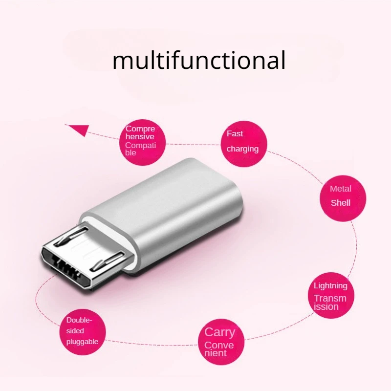 USB Type C Female To Micro USB Male Adapter Connector Type-C Micro Charger Adapter V8 Charging Data Transmission Converters