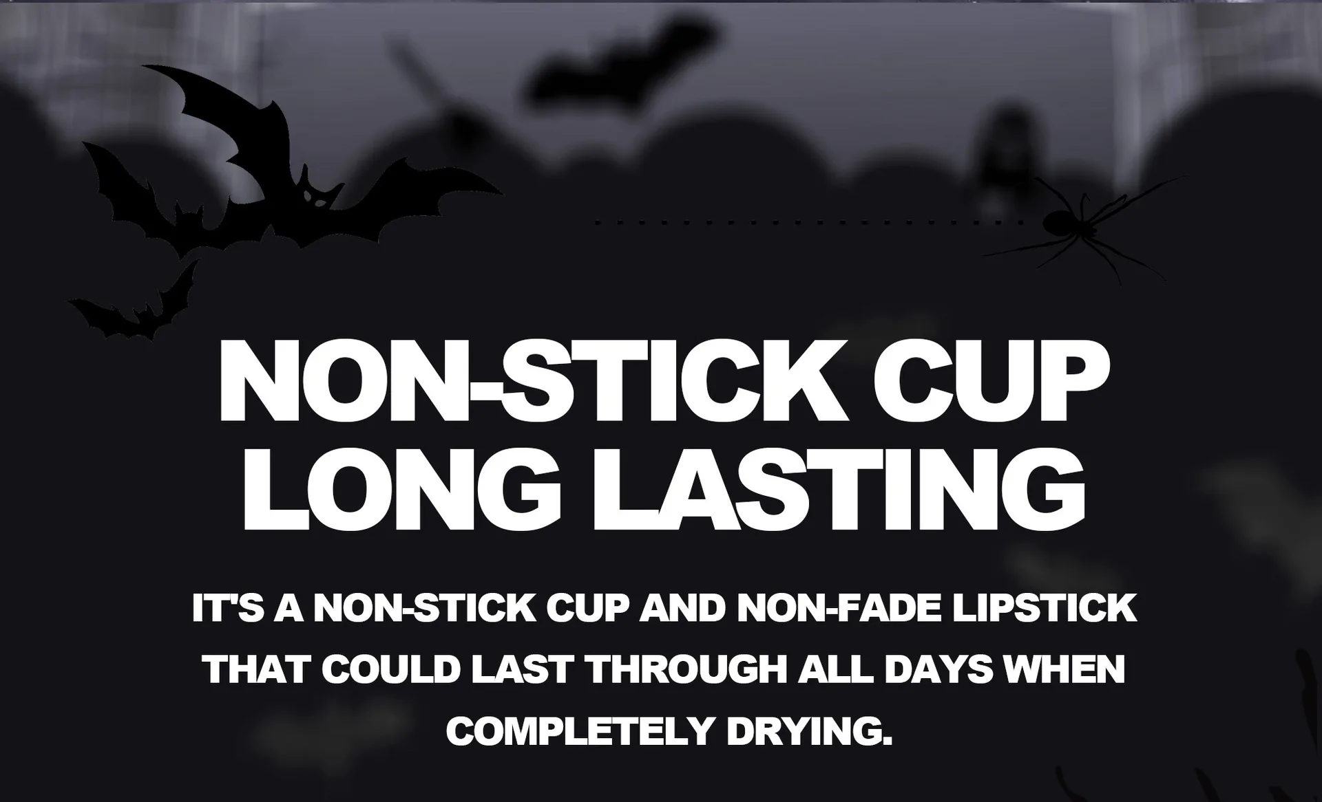 Description Picture 3 of itemGothic Matte Lip Gloss Lipstick Velvet Long-Lasting Black Bright Red Waterproof Dark Lip Halloween